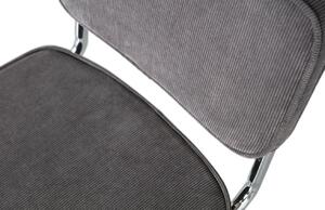 Hoorns Antracitově šedá manšestrová jídelní židle Calwin