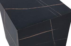 Hoorns Černý mramorový odkládací stolek Benou 40 x 40 cm