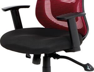 Kancelářská židle se synchronním mechanismem červená MESH KA-A186 RED