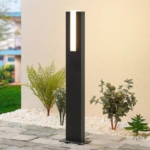 Lucande LED osvětlení cesty Virgalia, 65 cm, IP65, antracitová barva, Černá, Hliník, Moderní