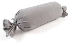 Biante Polštář válec bonbon Velur VLR-002 Světle šedý 15x40 cm
