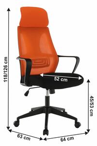 Tempo Kondela Kancelářská židle Taxis, oranžová