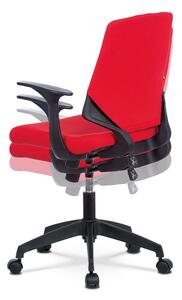 Autronic Juniorská kancelářská židle, potah červená látka, černý plast, houpací mechanism