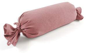 Biante Polštář válec bonbon Velur VLR-001 Starorůžový 15x40 cm