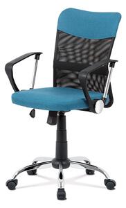 Dětská kancelářská židle KA-V202 BLUE látka modrá/síťovina černá