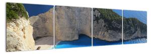 Obraz mořské zátoky - Zakynthos (160x40cm)