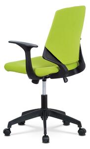 Kancelářská židle, zelená látka, černé PP područky KA-R204 GRN