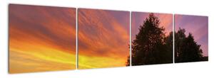 Barevný západ slunce - obraz (160x40cm)
