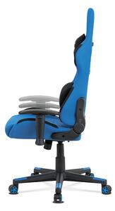 Autronic Kancelářská židle, modrá látka, houpací mech., plastový kříž
