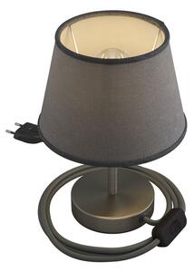 Rustikální stolní lampa Alzaluce Impero Délka: 10 cm, Barva: kartáčovaný titan - šedá juta