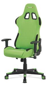 Autronic Kancelářská židle, zelená látka, houpací mech., plastový kříž
