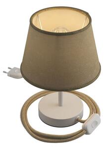 Rustikální stolní lampa Alzaluce Impero Délka: 25 cm, Barva: kartáčovaný titan - šedá juta