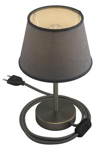 Rustikální stolní lampa Alzaluce Impero Délka: 15 cm, Barva: kartáčovaný titan - šedá juta