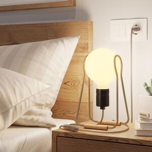 Designová stolní lampa E27 Taché Elegant Barva: černý oplet s černo-měděným kabelem, Žárovka: bez žárovky
