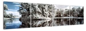 Zimní krajina - obrazy (160x40cm)