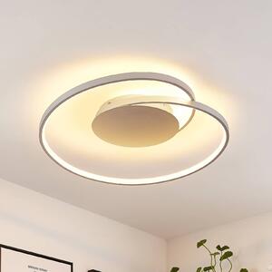 Lucande Stropní svítidlo LED Enesa, 63 cm, dálkové ovládání, stmívatelné, stmívatelný, Hliník / šedá / zinek, Ložnice, kov, Moderní