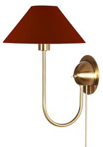 Nástěnná Svítidla Globen Lighting, IRIS, Červená, Obývací pokoj, Tkanina / Textil, Skandinávský