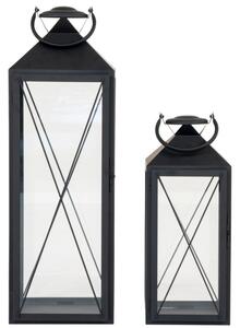 Nordic Living Set dvou černých kovových luceren Ozan