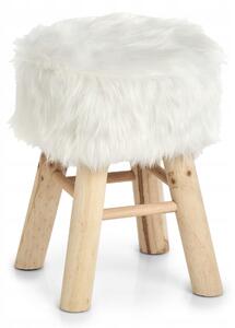 Taburet Zeller bílý 39 cm
