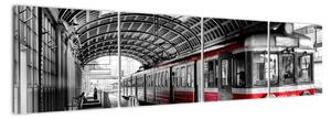 Vlakové nádraží - obraz (160x40cm)