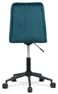 Kancelářská židle dětská, potah modrá sametová látka KA-T901 BLUE4