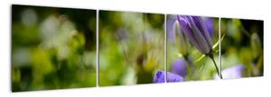 Modrá květina - obraz (160x40cm)