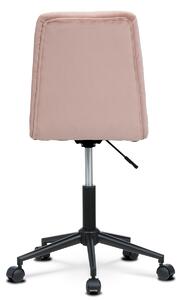 Kancelářská židle dětská, potah růžová sametová látka KA-T901 PINK4