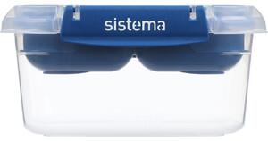 Sistema Dělený vodotěsný box na jídlo To Go STAX, 1,15 l, modrá
