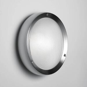 Artemide Niki venkovní nástěnné svítidlo z nerezové oceli, satinované, stmívatelný, Hliník / šedá / zinek, Nerezová ocel, Moderní