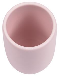 Růžový plastový stojan na zubní kartáčky Kave Home Chia