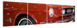 Červené auto - obraz (160x40cm)