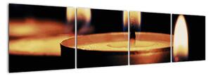 Hořící svíčky - obraz (160x40cm)