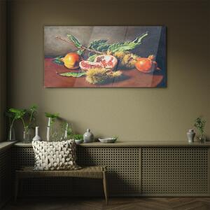 Obraz na skle Obraz na skle Ovocný větev granátové jablko