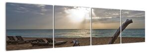 Pláž - obraz (160x40cm)