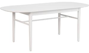 Bílý jasanový oválný jídelní stůl ROWICO AKITA 190 x 90 cm