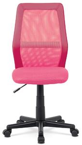 Dětská židle, potah růžová látka, síťovina KA-Z101 PINK