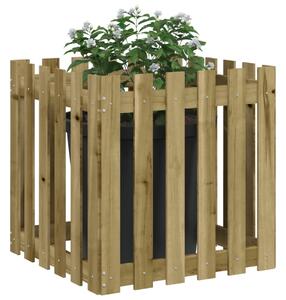 Zahradní truhlík plotový design 30x30x30 cm impregnované dřevo