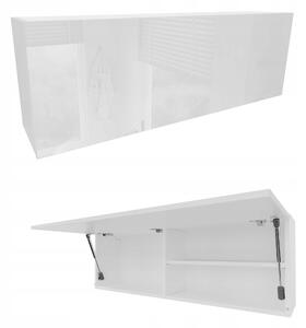 Závěsná skříňka PLATAN ROOM bílá MDF 120x40 cm lesklá