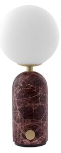 Stolní lampa Globen Lighting, Torrano, stmívatelné, Červená, Obývací pokoj, Mramor, Skandinávský