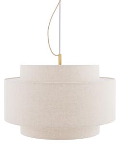 Závěsná svítidlo Globen Lighting, Noah Bouclé, stmívatelné, Béžová, Obývací pokoj, Tkanina / Textil, Skandinávský