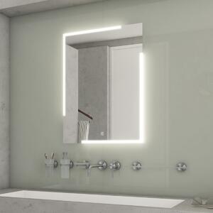 Zrcadlo do koupelny 60x80 s osvětlením v rozích, dotykový spínač NIMCO ZP 14002V