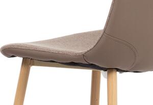 Jídelní židle v kombinaci cappuccino látka a ekokůže CT-391 CAP2