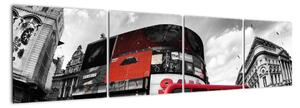 Červený autobus v Londýně - obraz (160x40cm)