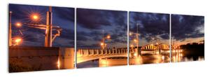 Obraz osvětleného mostu (160x40cm)