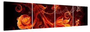 Abstraktní oheň - obraz (160x40cm)