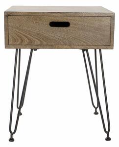 DKD Home Decor Noční stolek z mangového dřeva (48.5 x 40.5 x 61 cm)