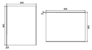 Nimco LED zrcadlo 24W, 60x80 cm