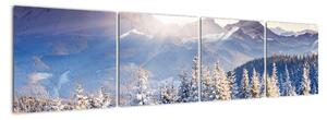 Fotka zimní krajiny - obraz (160x40cm)