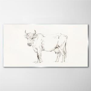Obraz na skle Obraz na skle Kreslení krávy zvířat