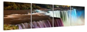 Abstraktní vodopády - obraz (160x40cm)